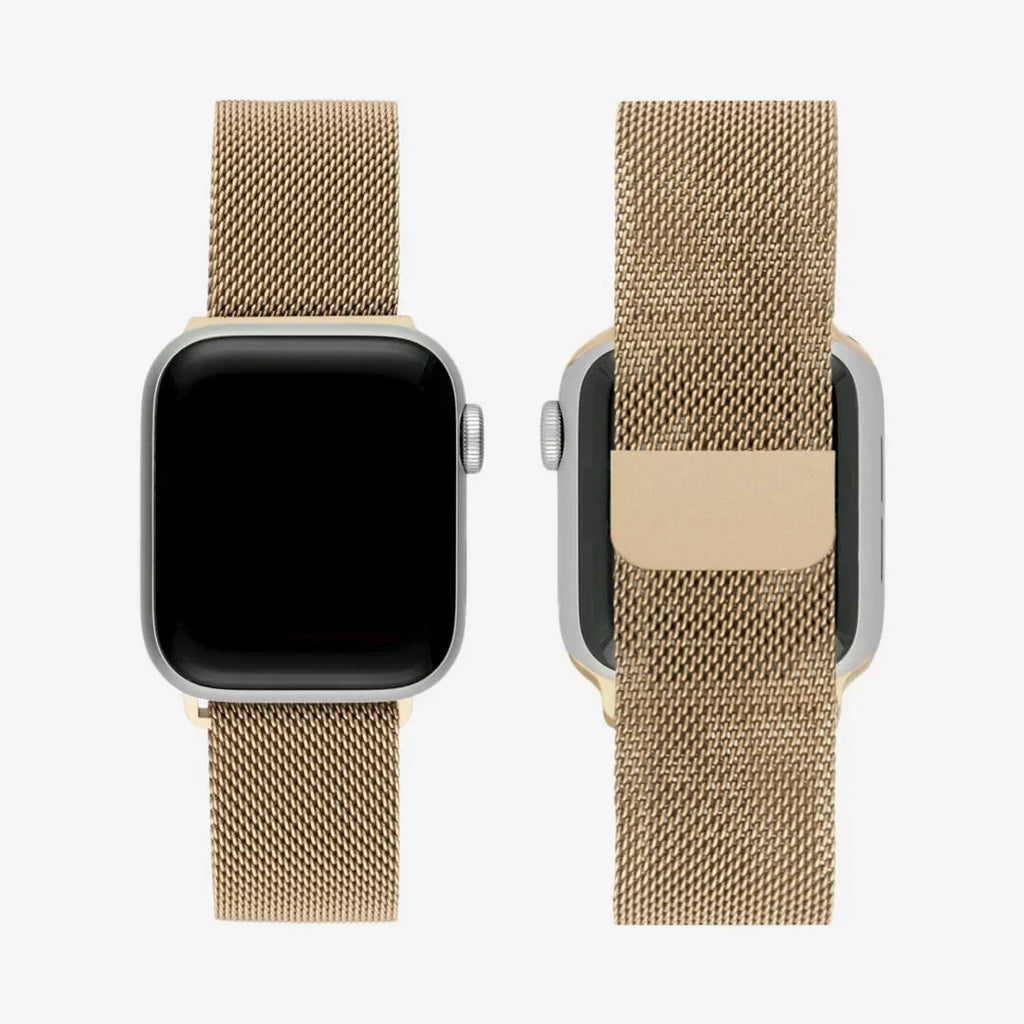 Gold | Apple Watch Milanese Magnetic Loop Strap | Stainless Steel Band  | 42mm / 44mm / 45mm