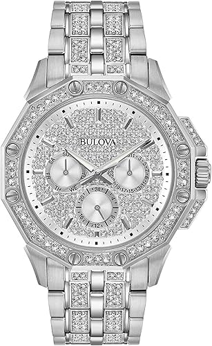 Bulova Men's Crystal Octave Chronograph Quartz Watch, Pave Crystal Dial